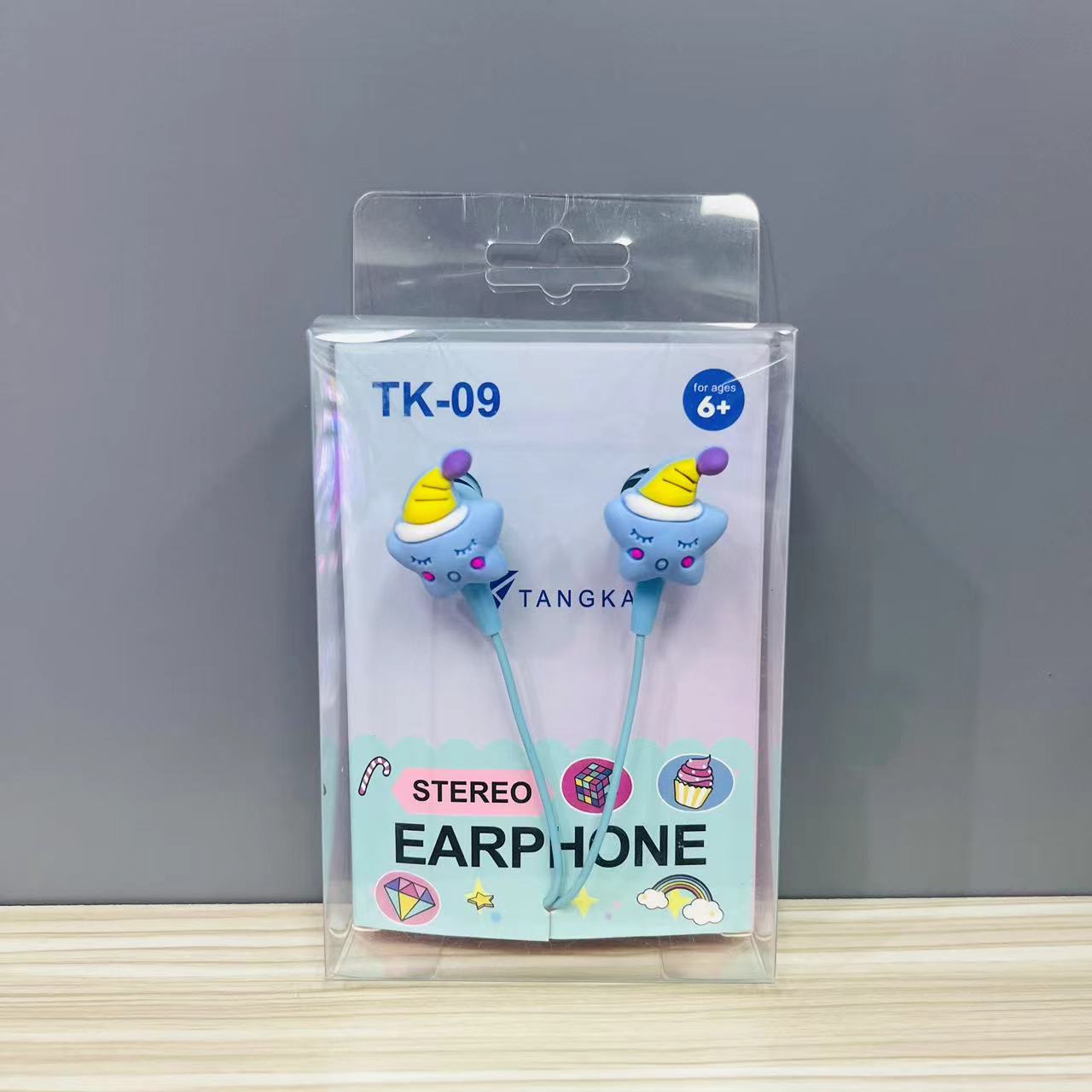 TK-09入耳式卡通可爱麦克风小耳机 现货儿童小耳机 可DIY耳机
