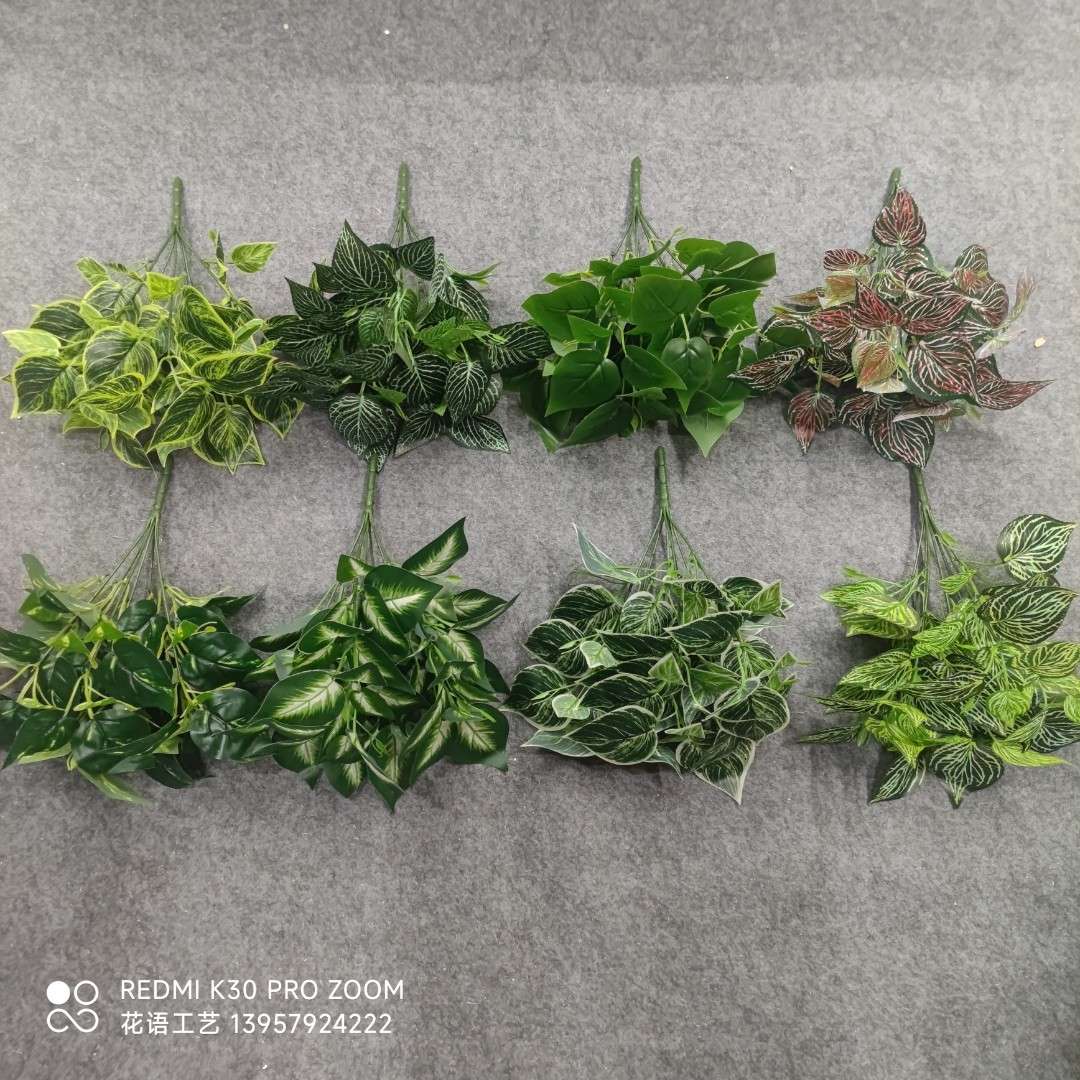 Simulated money tree leaves, branches, artificial leaves, plastic green leaves, green plant landscaping, olive leaves detail image 10