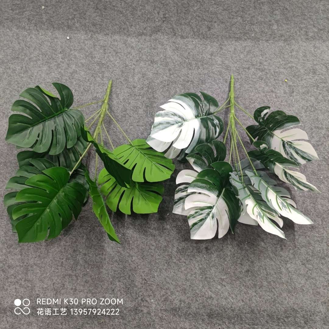 Simulated money tree leaves, branches, artificial leaves, plastic green leaves, green plant landscaping, olive leaves detail image 7