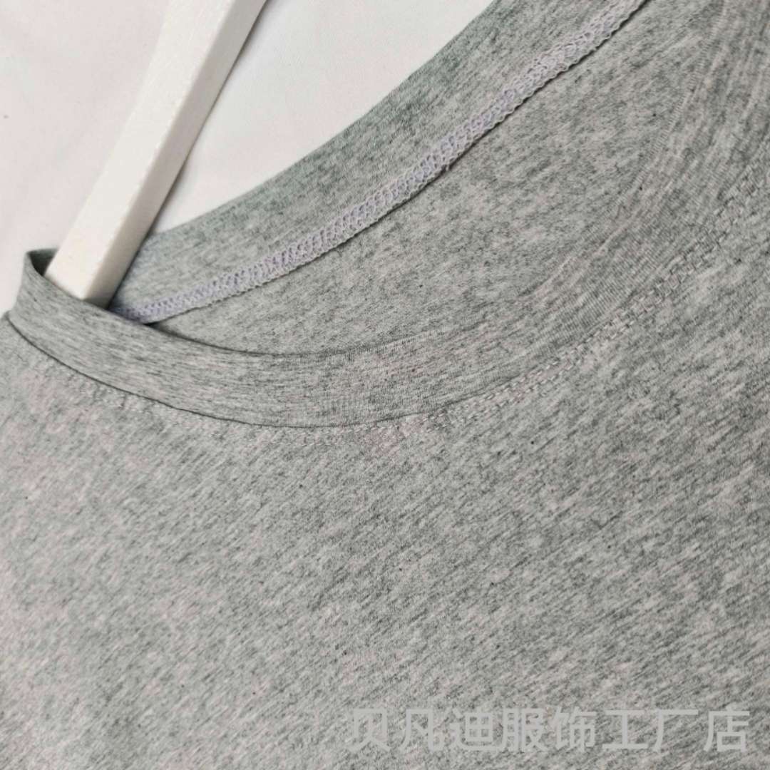 037A多色可定制纯棉正肩T恤女短袖宽松舒适显瘦夏百搭短款基础上衣女细节图