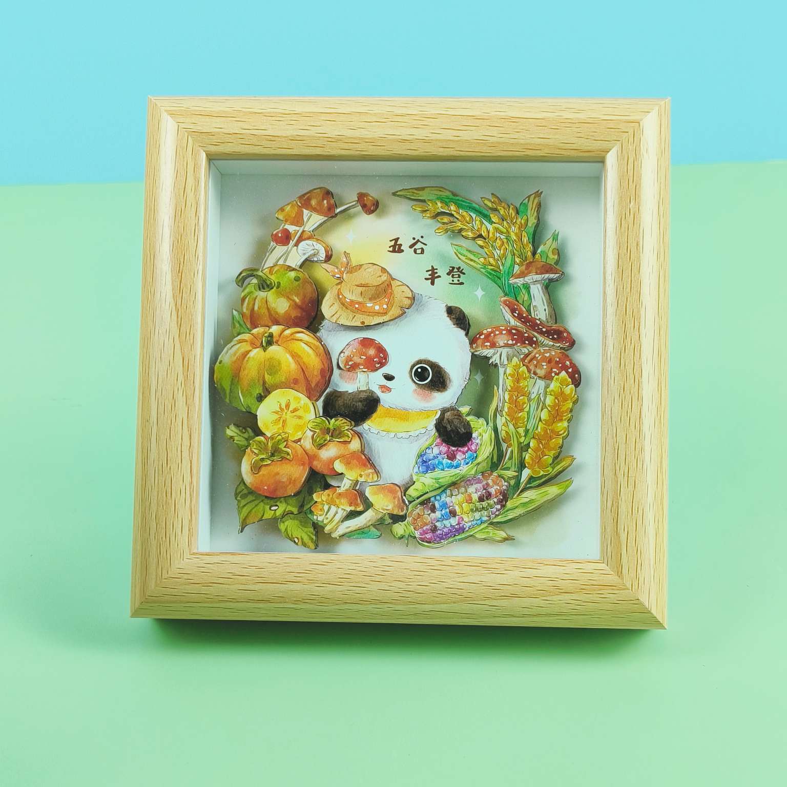 小熊猫纪念品 立体相框画 detail image 6