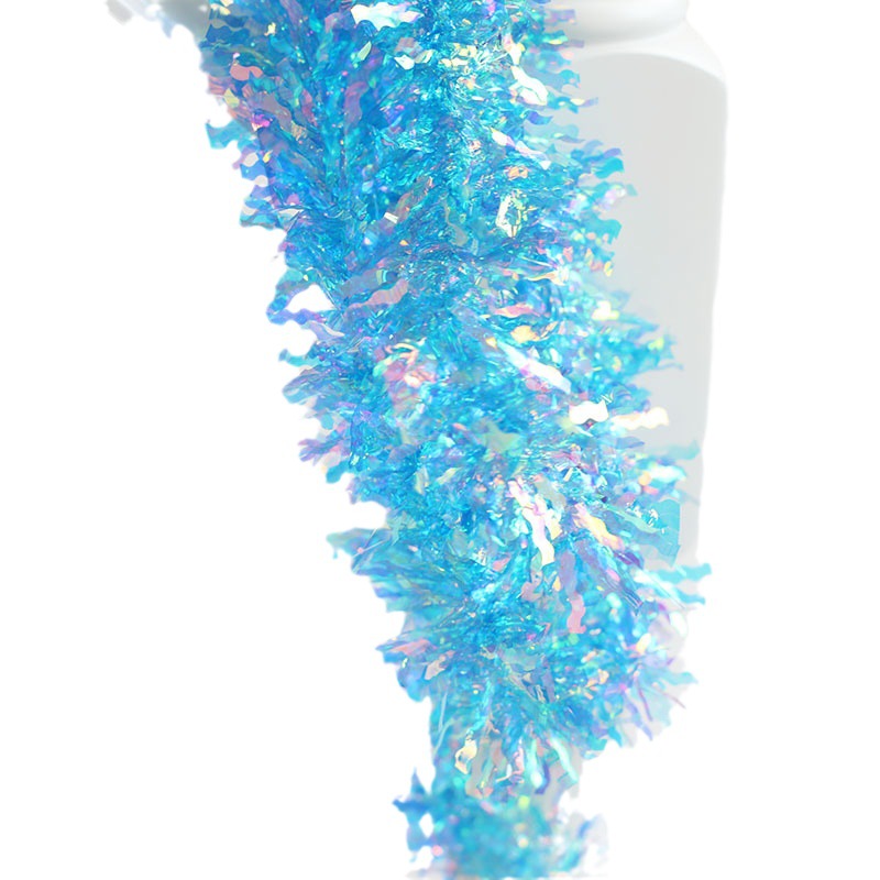 彩虹膜圣诞节弯刀彩条毛条喜庆猫耳朵装饰美甲极光纸波浪彩条雨丝详情图8