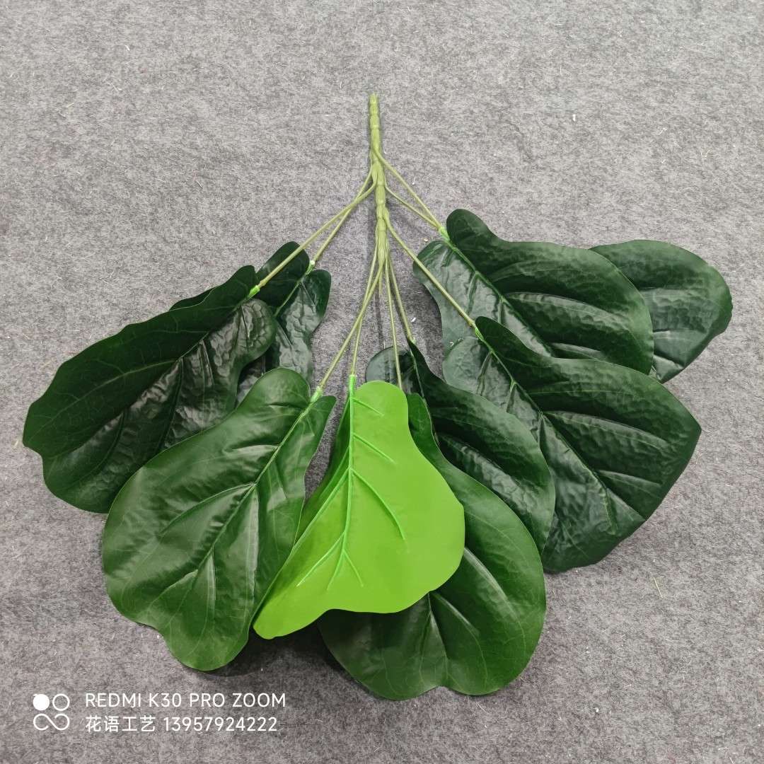 Simulated money tree leaves, branches, artificial leaves, plastic green leaves, green plant landscaping, olive leaves detail image 4