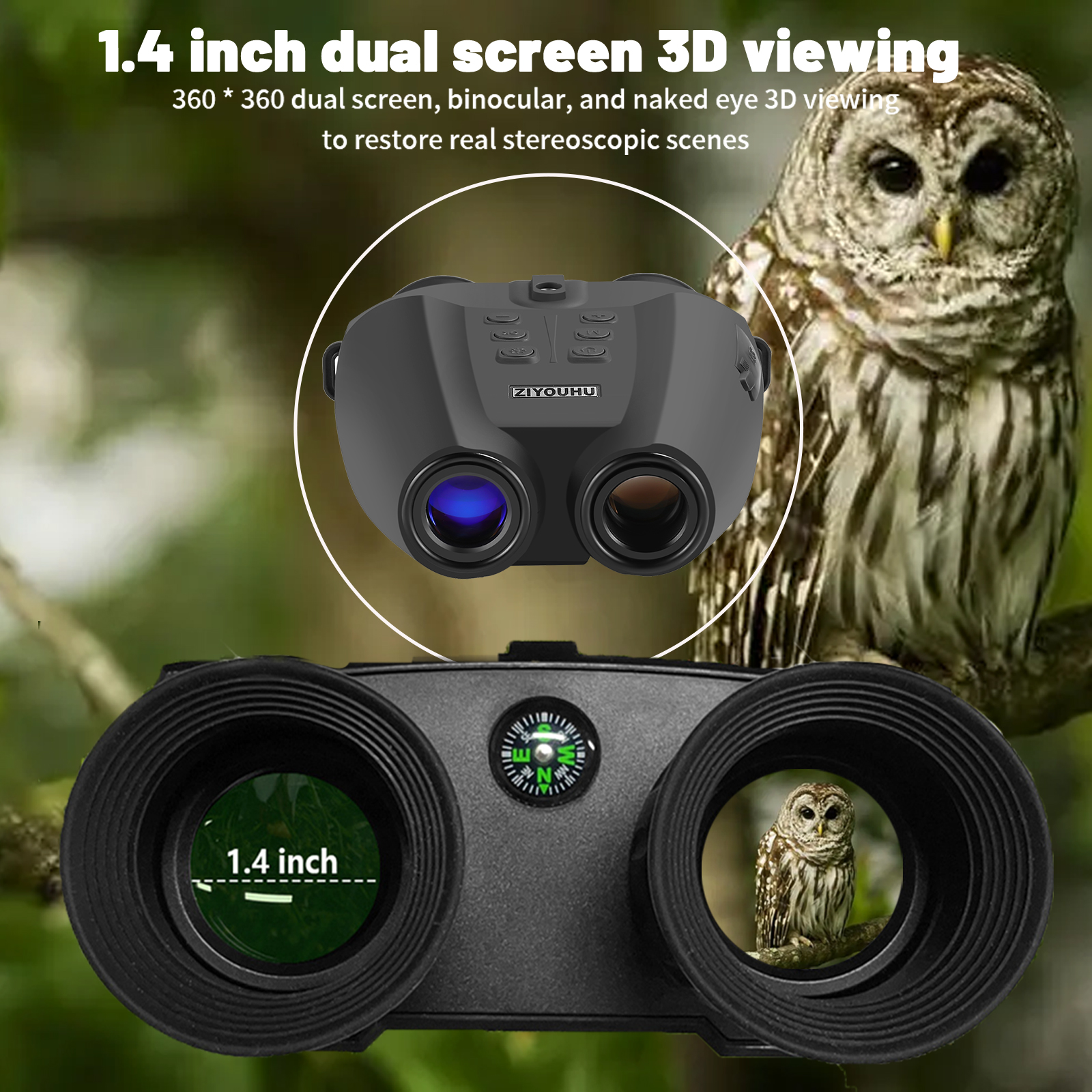 New Tacticle Helmet Night Vision Goggles HD 1080P Video Camera 8X Zoom NVG Mount Head Mounted Hunting Infrared Night Binoculars Application Scenario