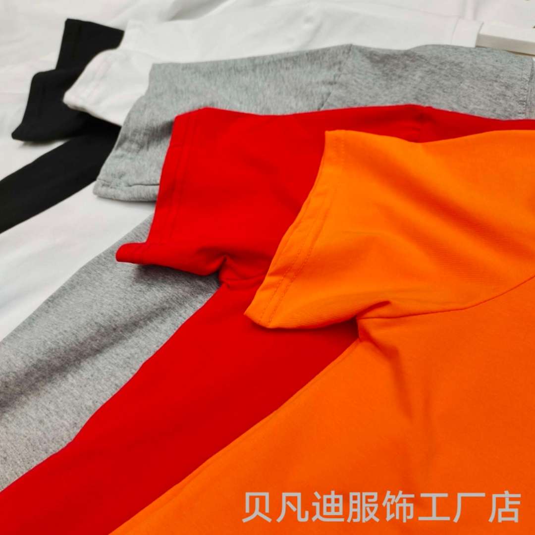 037A多色可定制纯棉正肩T恤女短袖宽松舒适显瘦夏百搭短款基础上衣女