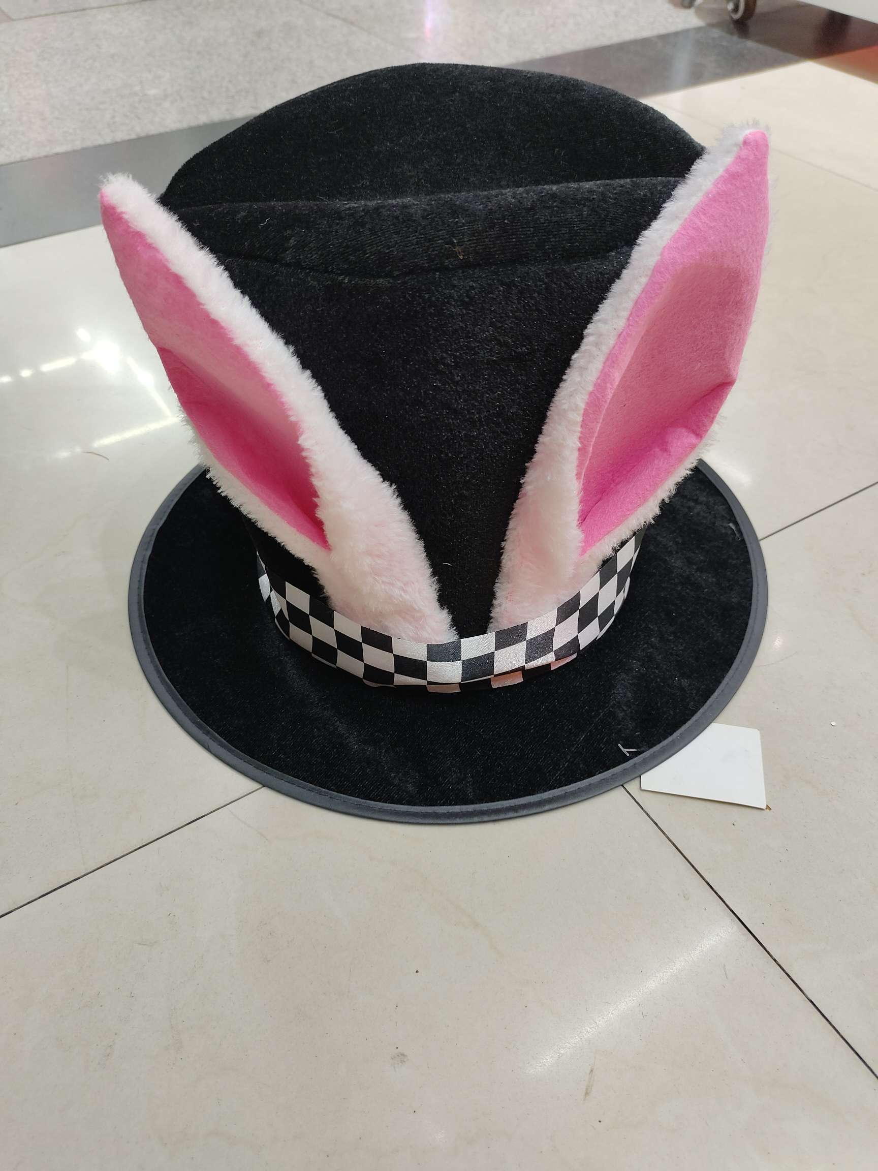 时尚个性热销高档复活节蝴蝶结金丝绒兔女郎高帽