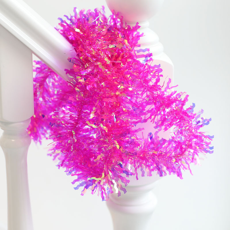 彩虹膜圣诞节弯刀彩条毛条喜庆猫耳朵装饰美甲极光纸波浪彩条雨丝详情图4