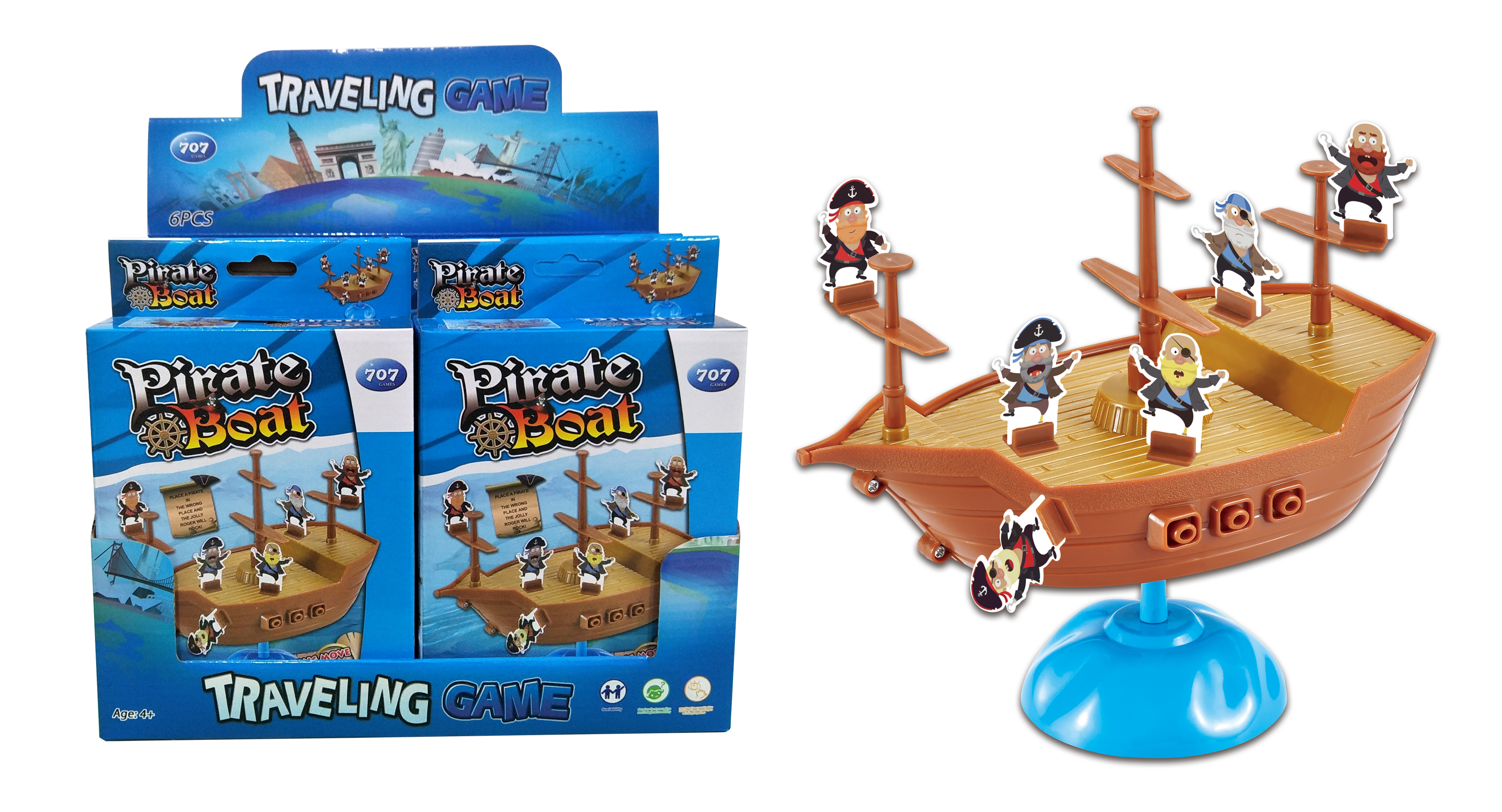 跨境英文儿童亲子互动桌游玩具吞珠游戏青蛙吃珠海盗船桥牌游戏猜猜乐游戏猴子游戏产品图