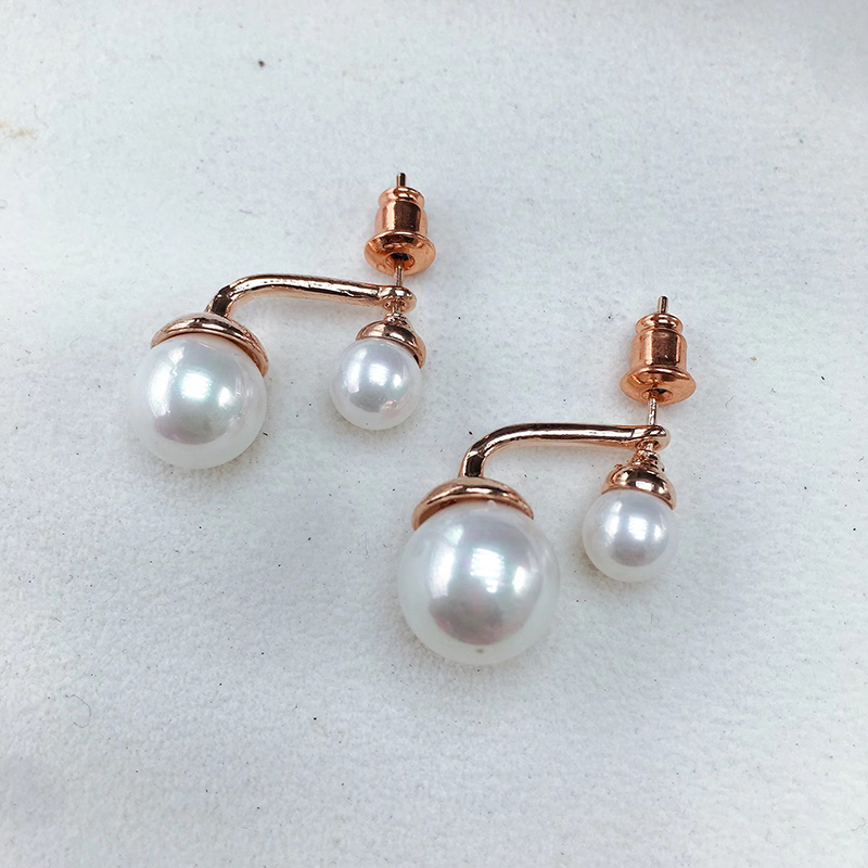 热销圆形珍珠耳环可拆卸两用耳钉女式首饰耳饰校园礼物