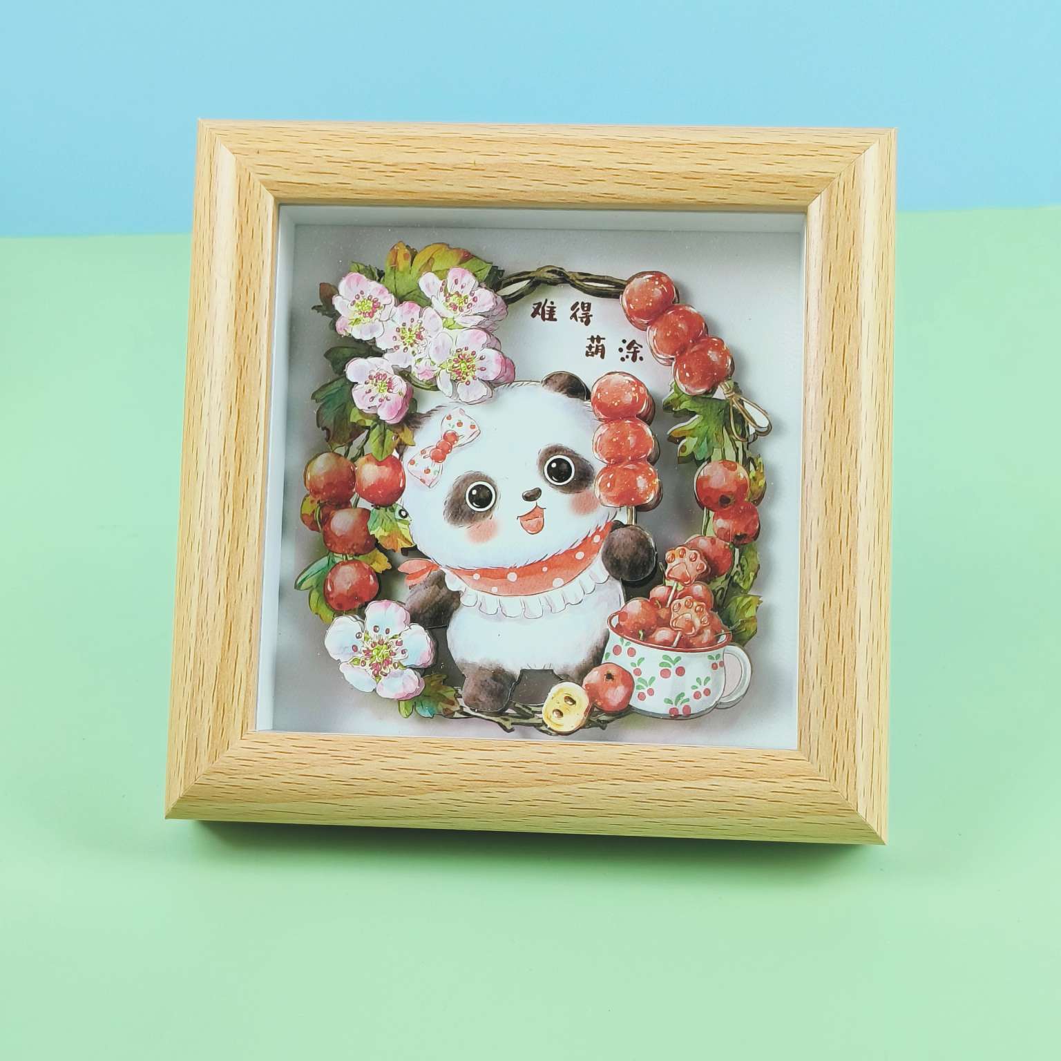 小熊猫纪念品 立体相框画 Item Picture