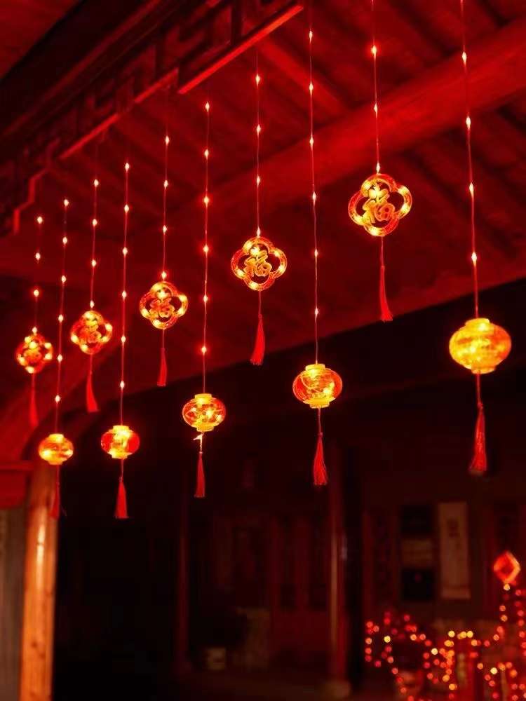 安妮特彩灯厂厂家直销室外LED灯串 灯饰照明 节日灯户外 闪光灯带 霓虹灯带 10挂红灯笼 灯饰喜庆 美观耐用 省电环保详情图2