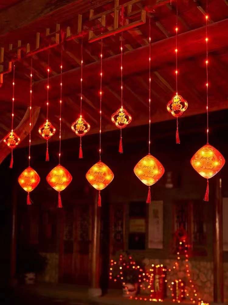 安妮特彩灯厂厂家直销室外LED灯串 灯饰照明 节日灯户外 闪光灯带 霓虹灯带 10挂红灯笼 灯饰喜庆 美观耐用 省电环保详情图3