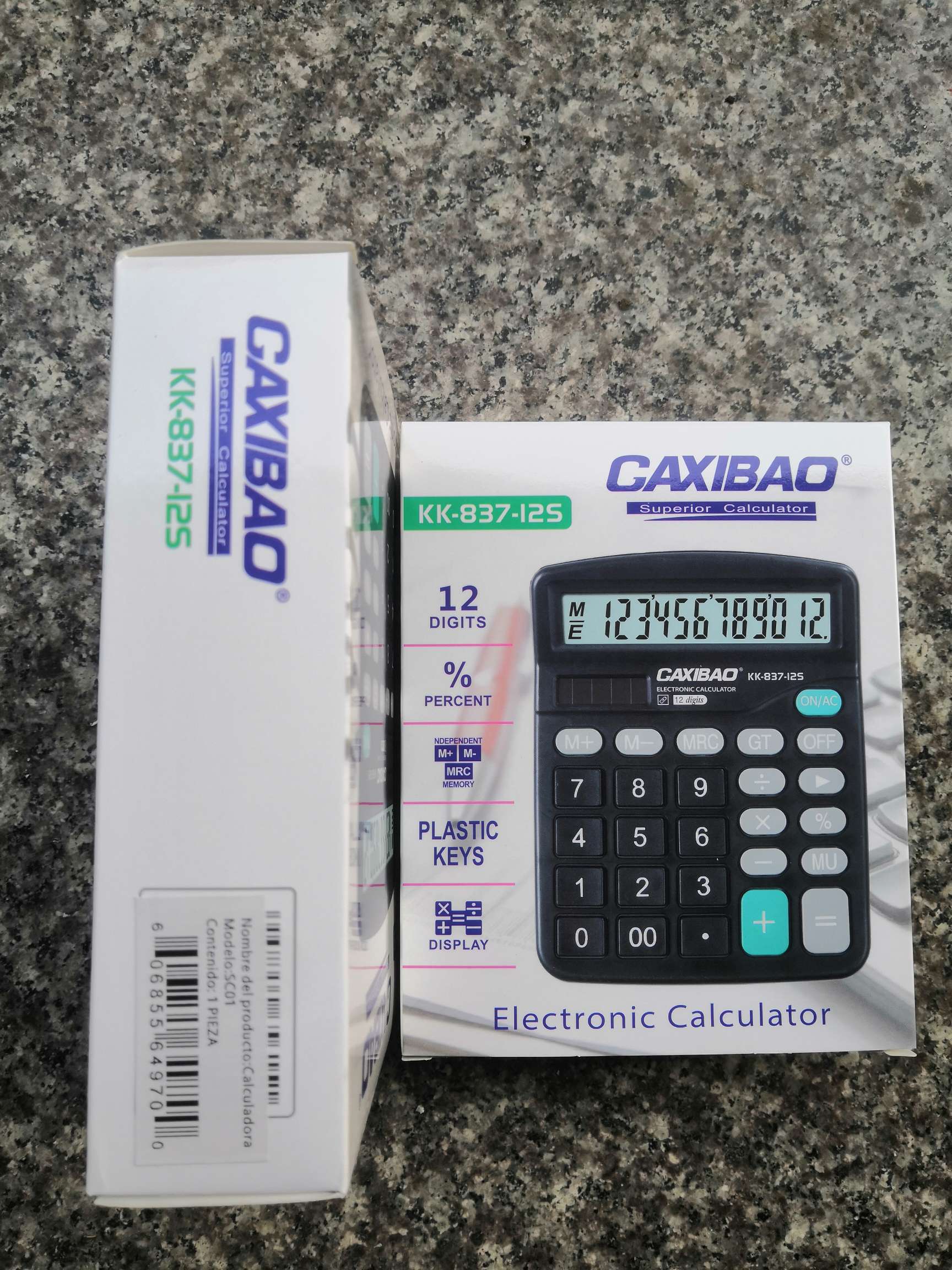 12-digit true solar calculator, large screen, dual power supply, financial accounting desktop computer, office supplies calculator