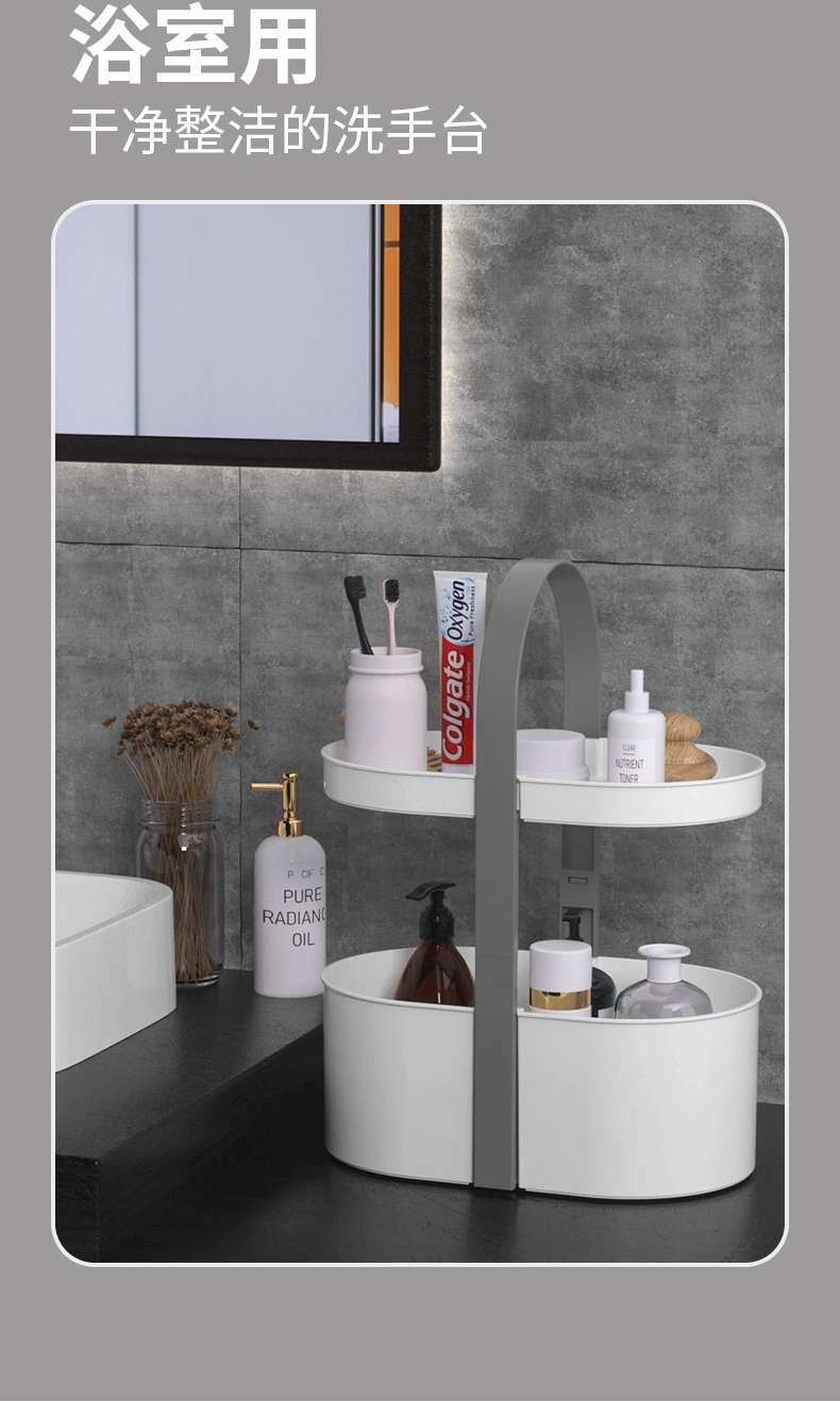 Q46-M-802手提化妆品收纳架卫浴置物架桌面多层香水护肤品整理架详情图10