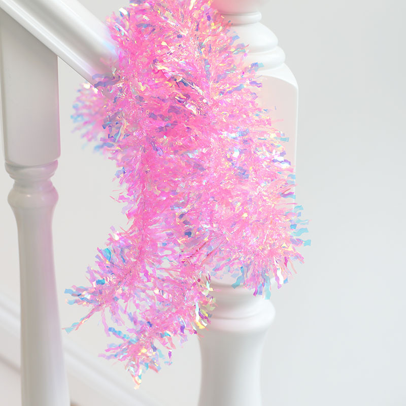 彩虹膜圣诞节弯刀彩条毛条喜庆猫耳朵装饰美甲极光纸波浪彩条雨丝细节图