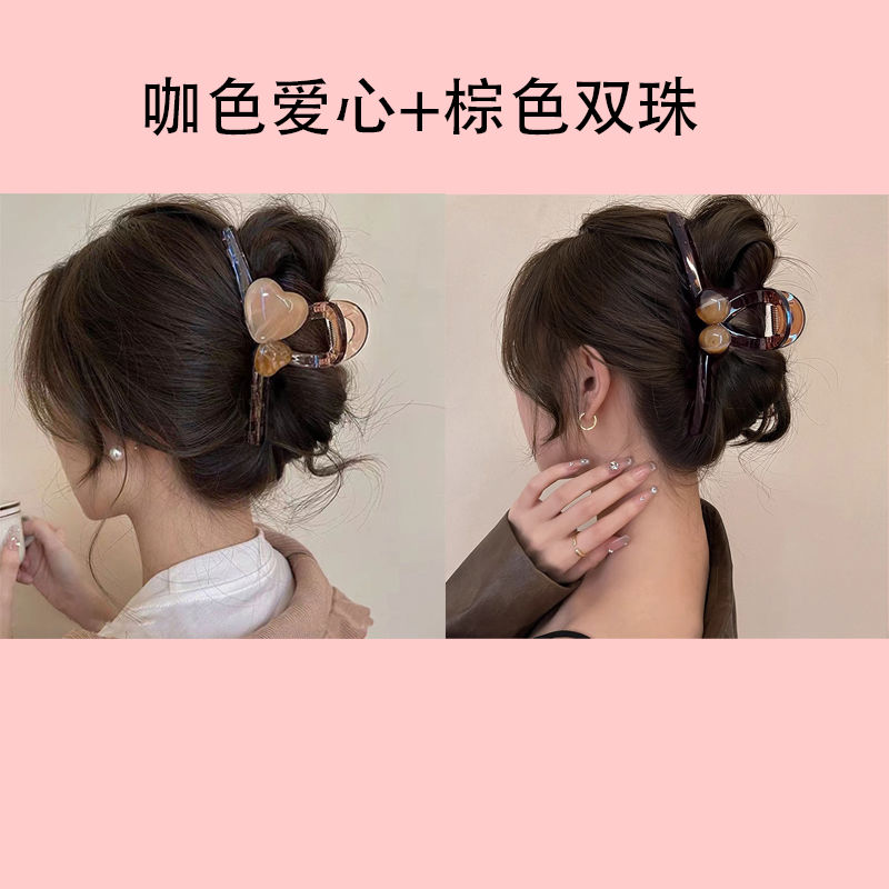 高级感束发后脑勺一子抓夹细节图