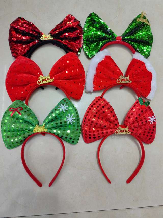 圣诞节装饰发箍头饰儿童成人派对用品圣诞头箍装饰品细节图