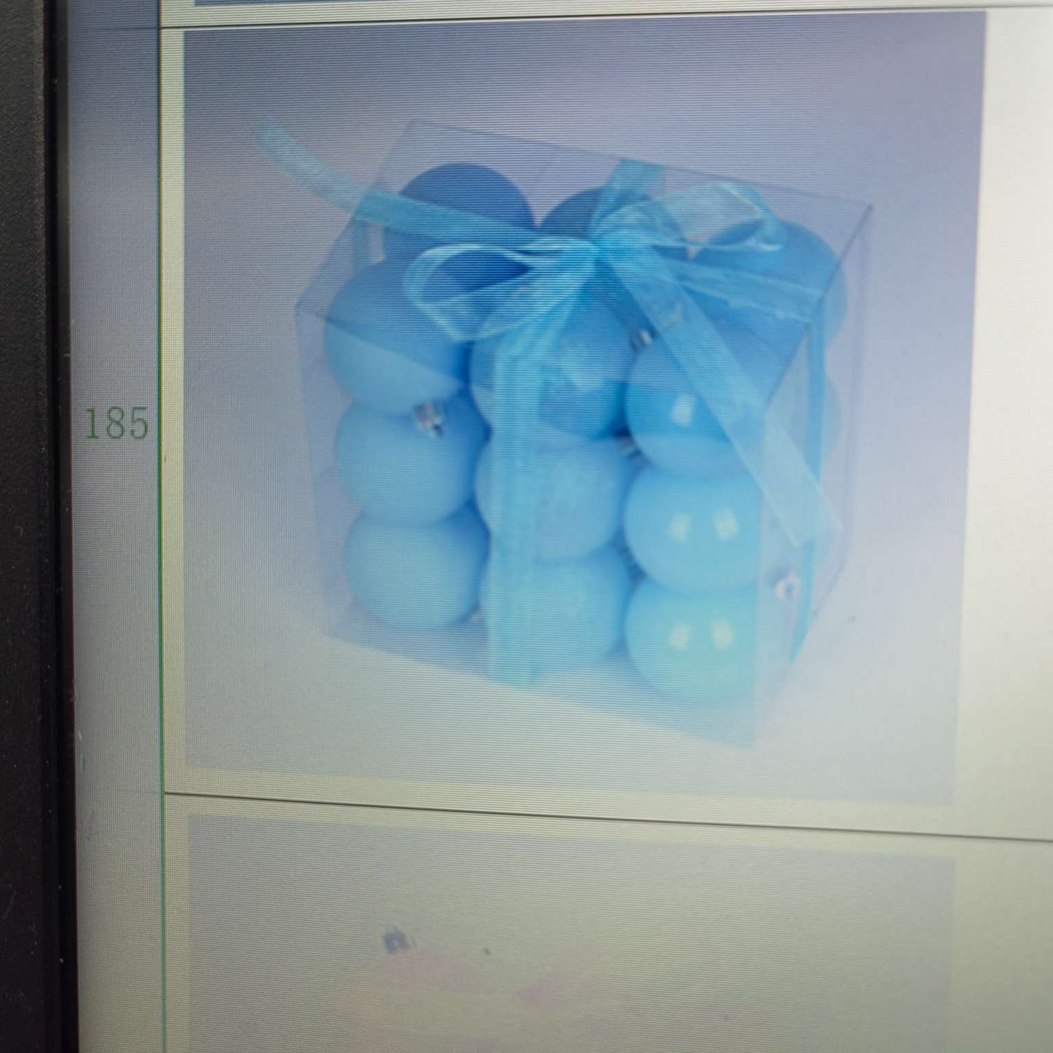 Matte light blue Christmas balls