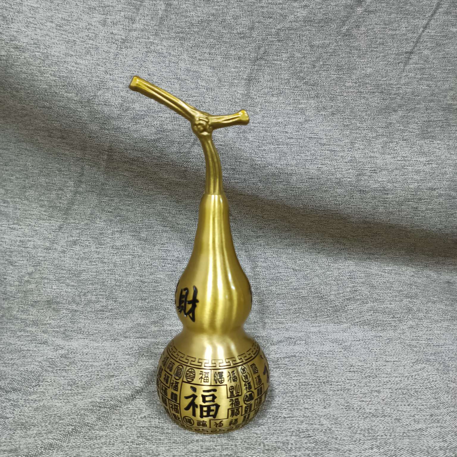 铜葫芦摆件龙头葫芦招财纳福八宝对联葫芦19公分家居铜艺详情图12