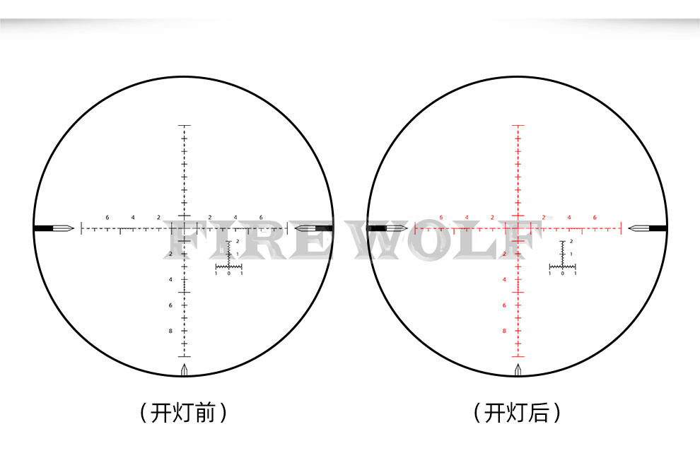 7542 DIANA10-40X56FFP前置瞄准镜SFIR广角薄壁带锁红绿光十字镜瞄准器详情7