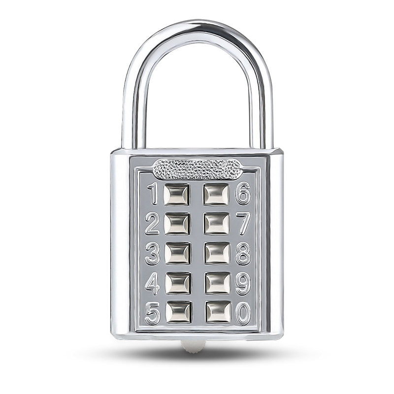 密码锁/密码锁小锁/自行车锁具/刷卡锁/定时锁白底实物图