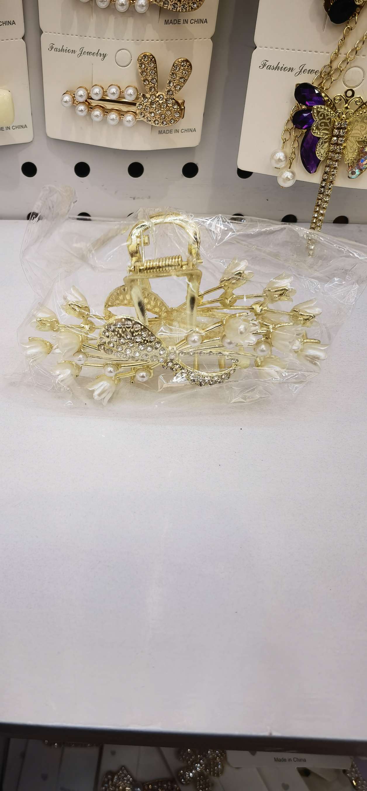 美人鱼合金鲨鱼夹 U型盘发器 发簪 头饰 发饰 U型发插 高雅气质饰品 时尚优雅盘发神器