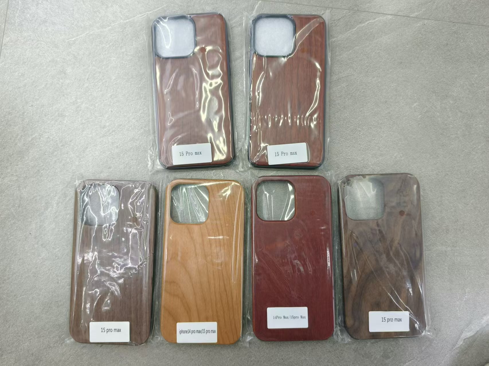 Natural wood grain 2-in-1 phone case