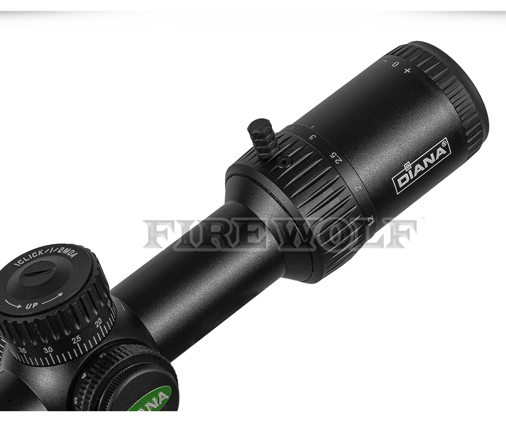 7539 Diana 1.2-6x24 FFP front SFIR wide-angle thin-walled sight with lock and red and green light cross sight Application Scenario