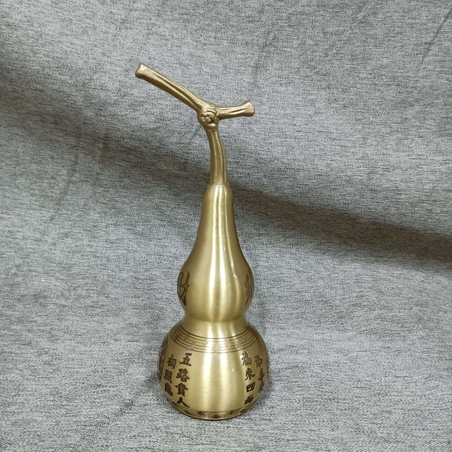 铜葫芦摆件龙头葫芦招财纳福八宝对联葫芦19公分家居铜艺细节图