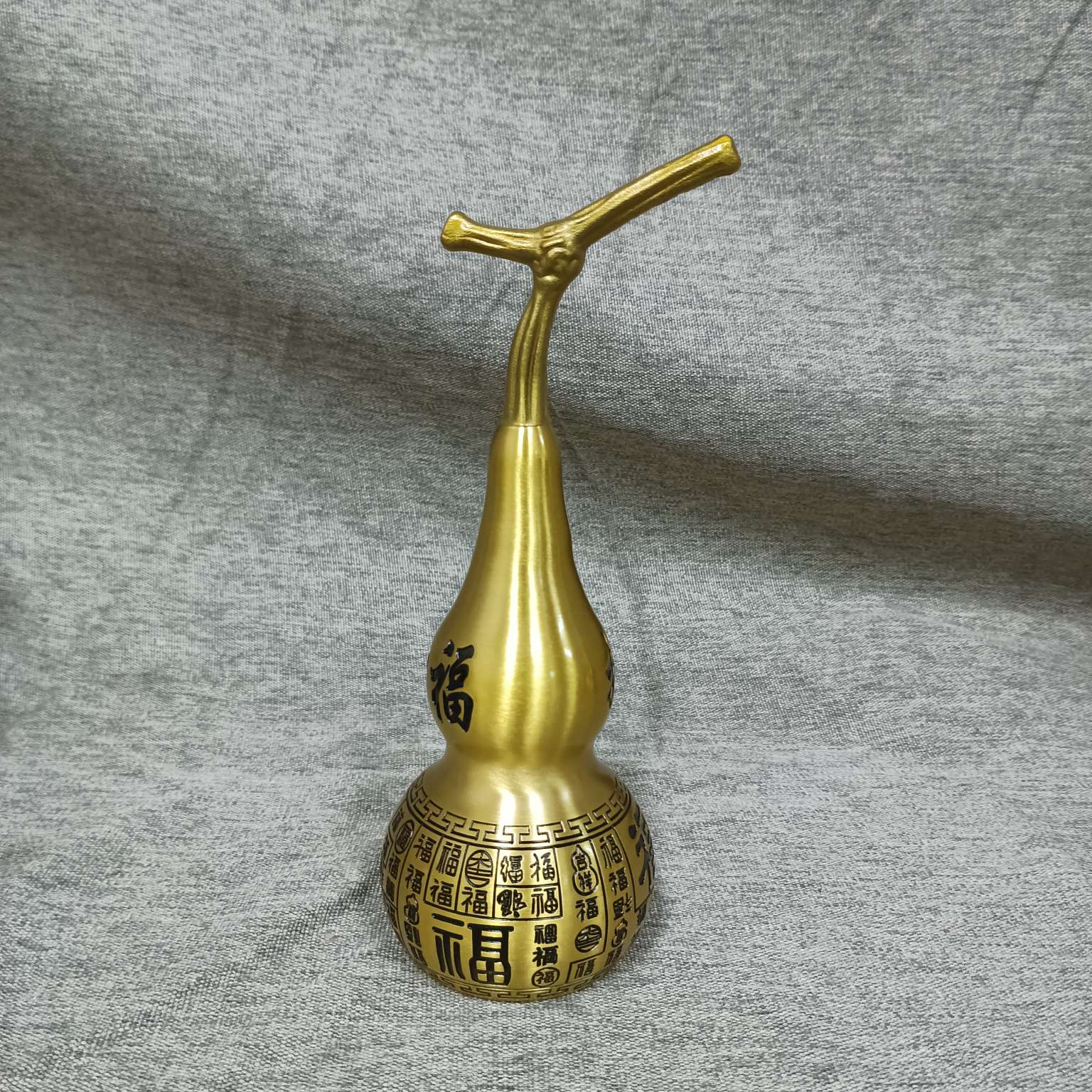 铜葫芦摆件龙头葫芦招财纳福八宝对联葫芦19公分家居铜艺详情图11