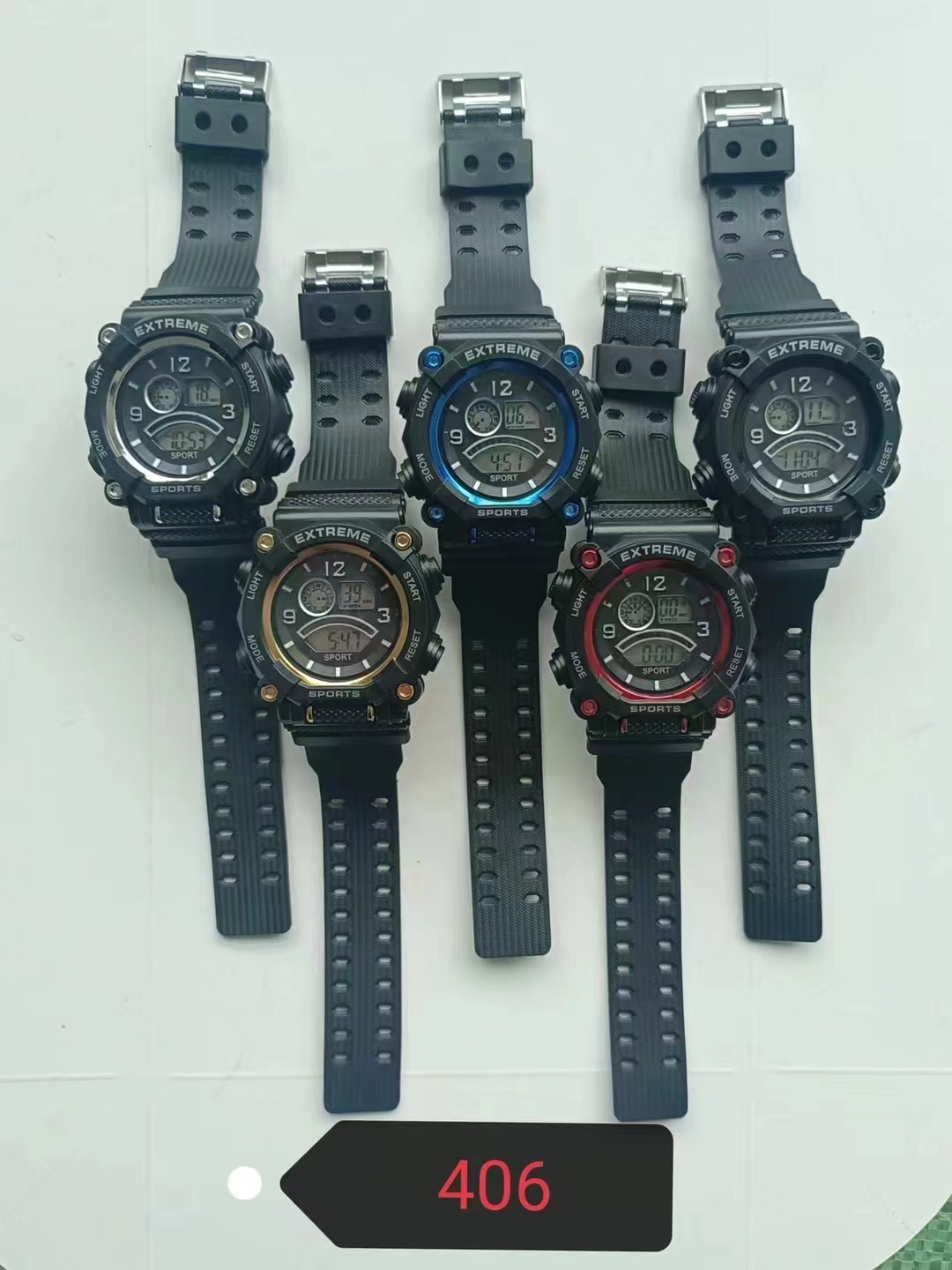 405 to 401 series black strap electronic watches details Picture