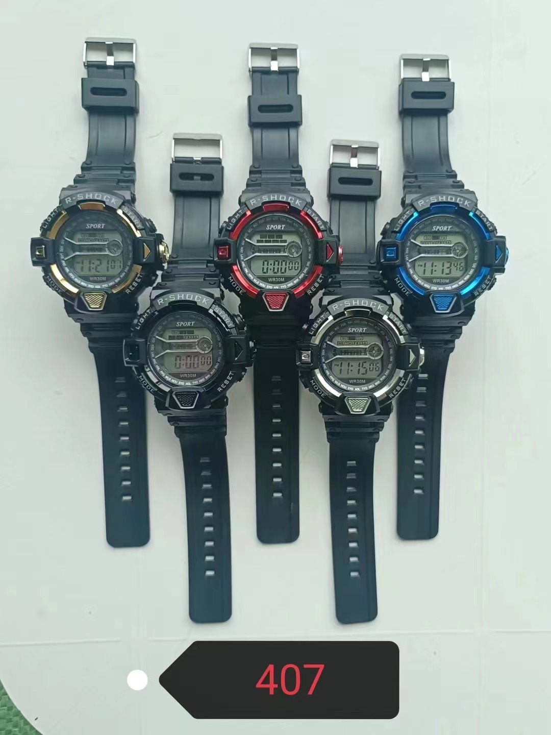 405 to 401 series black strap electronic watches Specification image