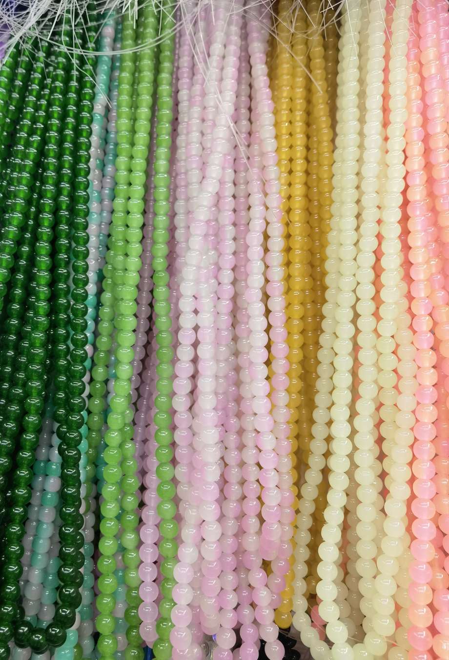 8#各种玉料珠、手链串珠、项链、服装配件、手工diy，饰品配件各种颜色琉璃珠