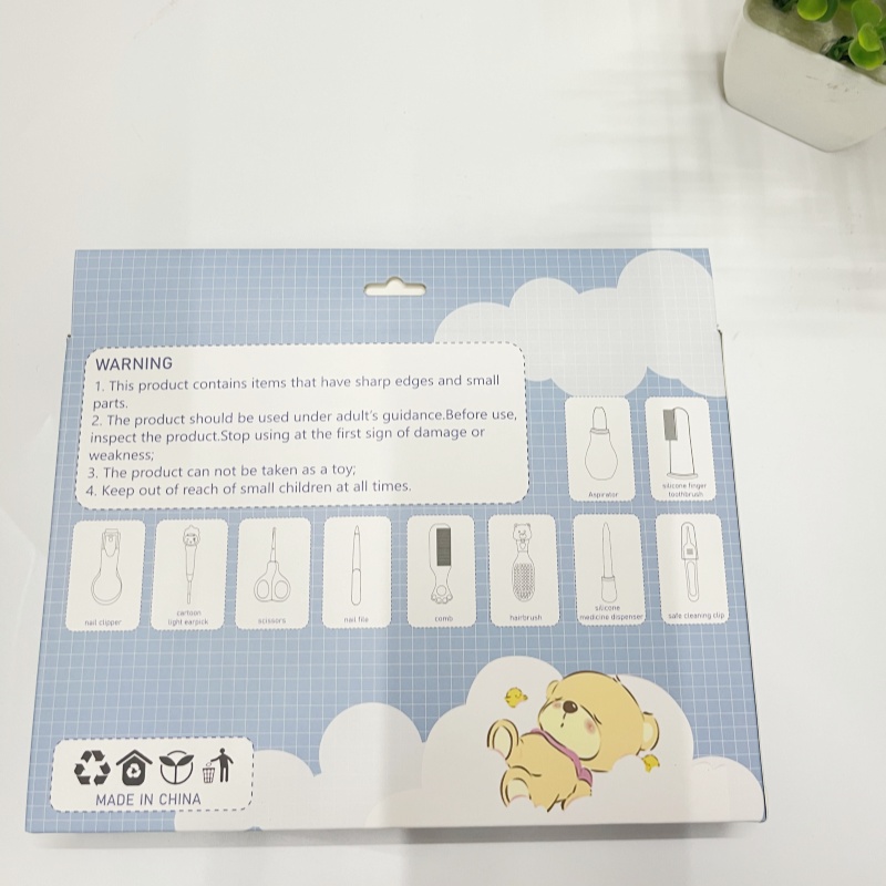 Productos para madres y bebés cuidado del bebé caja de regalo conjunto de 10 piezas creativo niños cortadores de uñas cortador de uñas kit de cuidado del bebé Specification image
