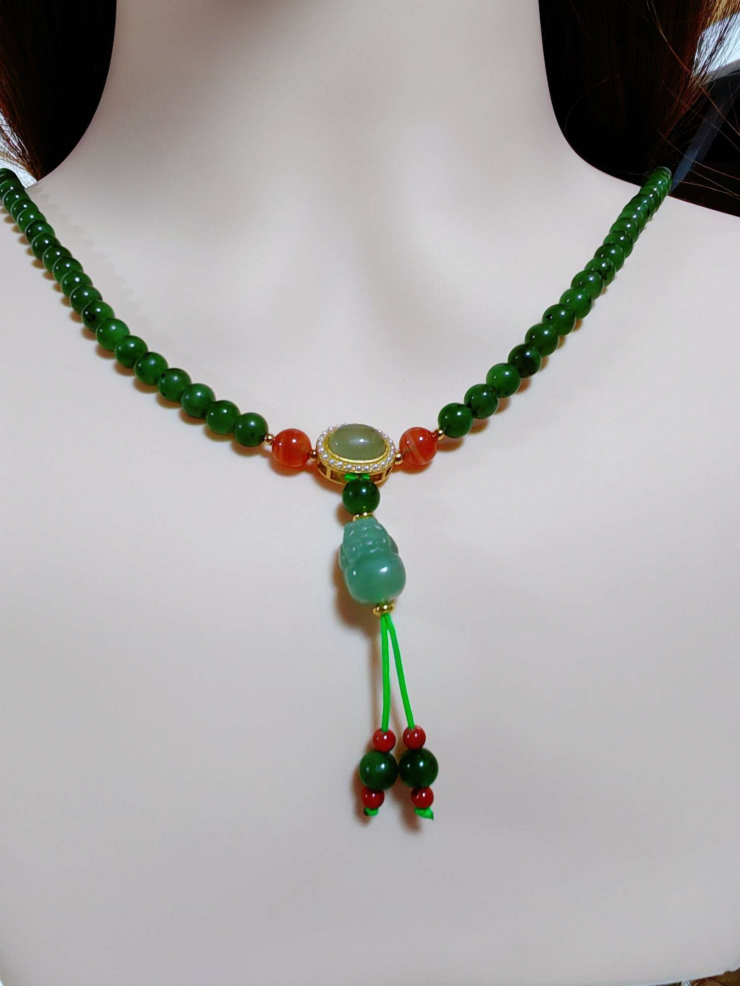 项链/珍珠项链/不锈钢饰品/银饰/不锈钢项链细节图