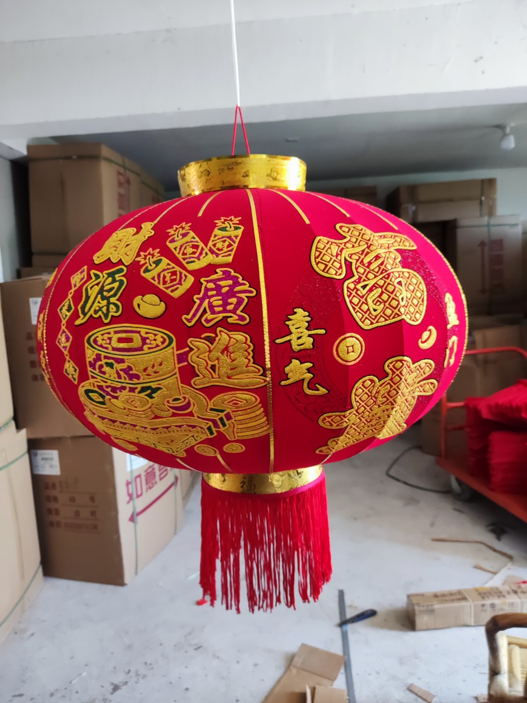 非遗国潮手提纸灯笼 节日电子灯笼 办公文化节庆用品 环保耐用 灯笼造型独特 传统与现代结合白底实物图