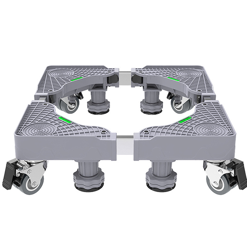 滚筒洗衣机底座架可移动万向轮置物架通用冰箱支架子托架防震脚垫图