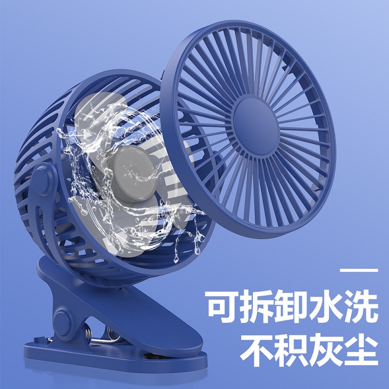 Desktop small fan clip fan, USB charging electric fan, dormitory silent fan, office desktop small fan charging fan, student summer cartoon household electric fan, mini charging fan Specification image