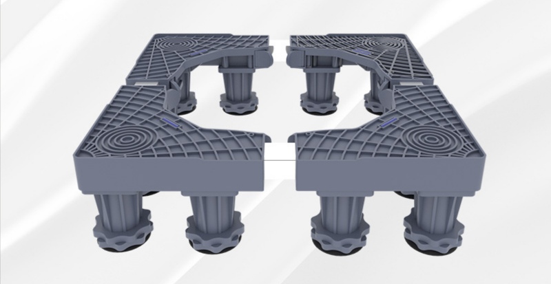 Drum washing machine base rack, movable universal wheel storage rack, universal refrigerator support rack, bracket, shockproof foot pad, refrigerator base details Picture