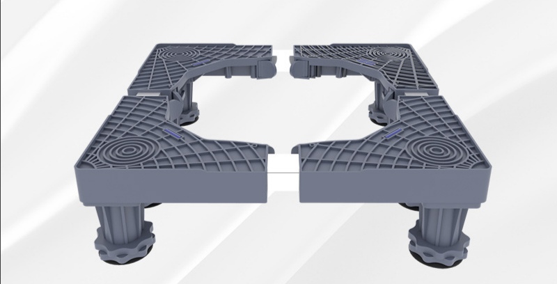 Drum washing machine base rack, movable universal wheel storage rack, universal refrigerator support rack, bracket, shockproof foot pad, refrigerator base Specification image