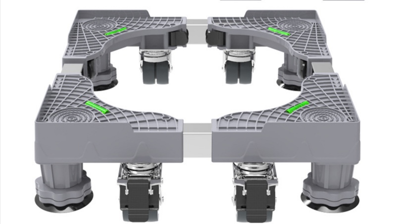 外贸批发厂家直销滚筒洗衣机底座架可移动万向轮置物架通用冰箱支架子托架防震脚垫细节图