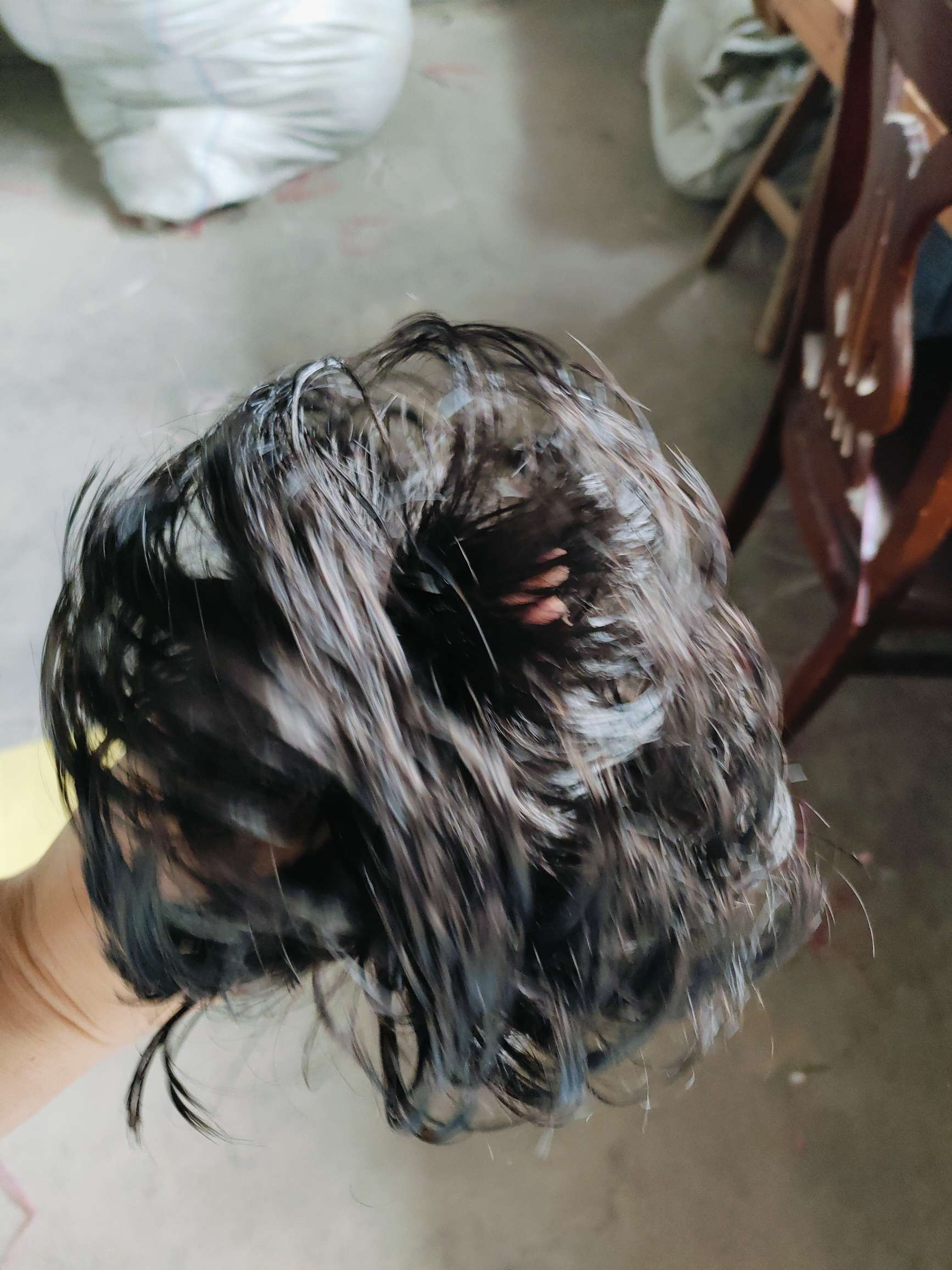 Bun hair ring, wig magic tool, hair coil, wig ring, flower bud, low head, full real human hair, special for false hair bun