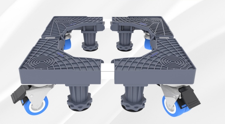 迷你洗衣机架一体机 日用百货小家电 整理用具洗衣机小家电 收纳家电便捷实用滚筒洗衣机底座架可移动万向轮置物架通用冰箱支架白底实物图