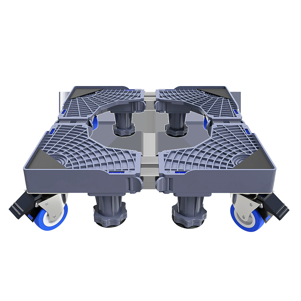 滚筒洗衣机底座架可移动万向轮置物架通用冰箱支架子托架防震脚垫移动架外贸批发厂家直销。细节图