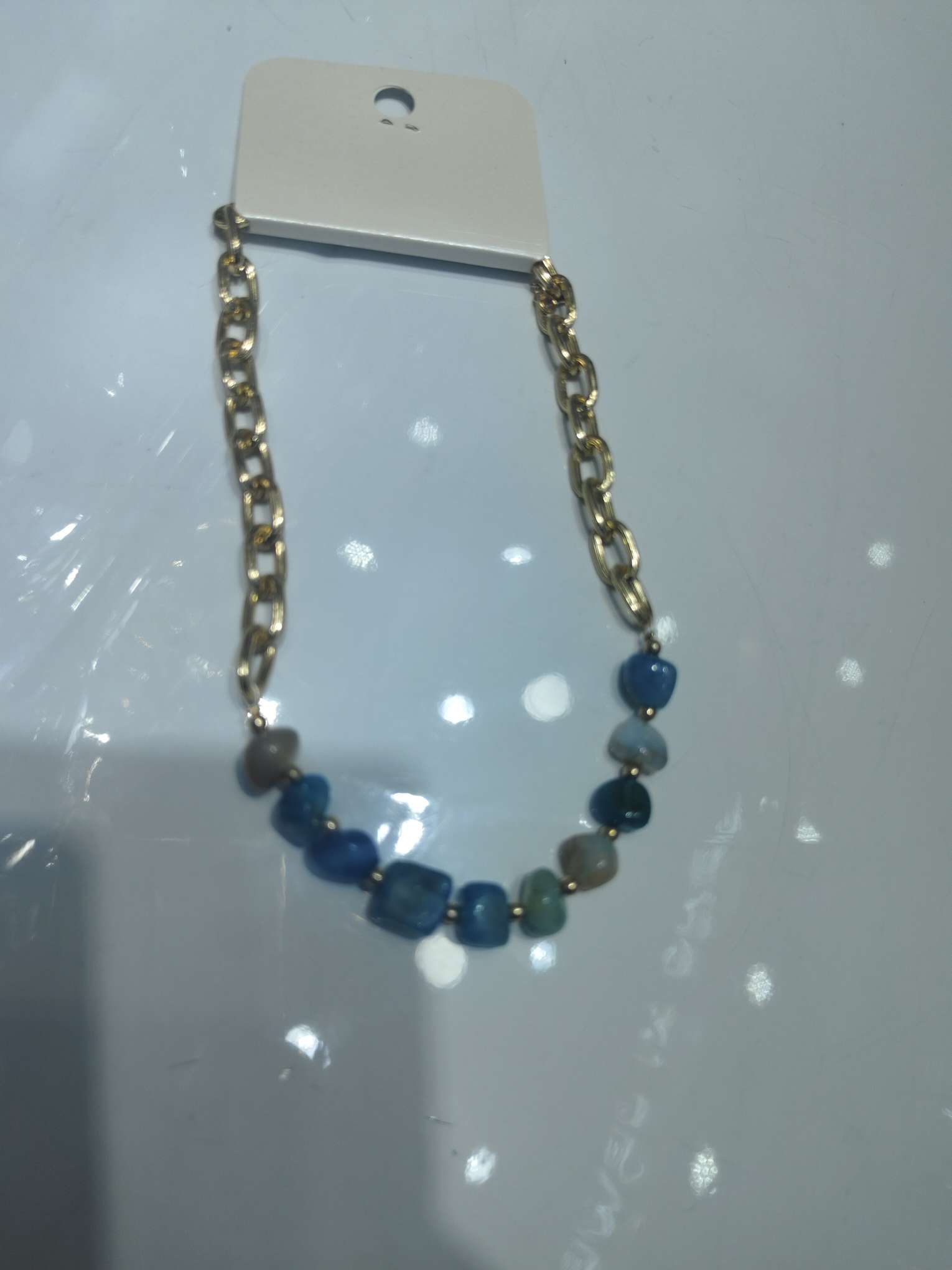 Stone necklace, short chain, high-end accessory, natural stone necklace, exquisite ladies' jewelry, elegant temperament, collarbone chain necklace details Picture