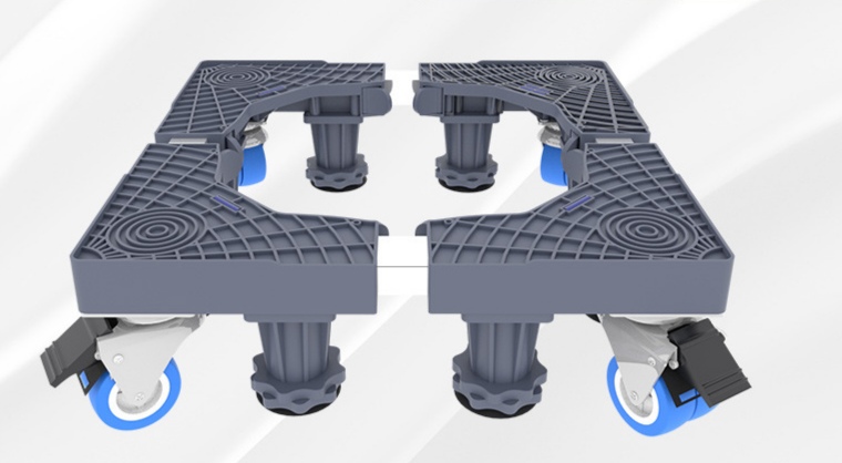 Drum washing machine base rack, movable universal wheel storage rack, universal refrigerator support rack, bracket, shockproof foot pad, washing machine rack details Picture