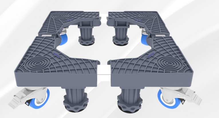 Drum washing machine base rack, movable universal wheel storage rack, universal refrigerator support rack, bracket, shockproof foot pad, washing machine rack