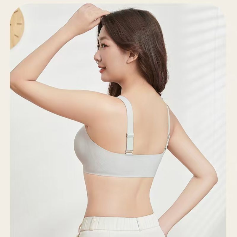 Front-buttoned lingerie: Women's large breasts make smaller ones look smaller. Summer seamless thin, seamless ice silk bra Application Scenario
