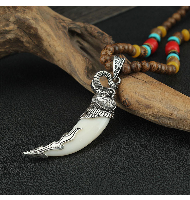 复古民族风仿狼牙吊坠项链木质木珠长款毛衣链男女百搭情侣配饰品复古民族风仿狼牙吊坠项链木质木珠长款毛衣链男女百搭情侣配饰品详情12