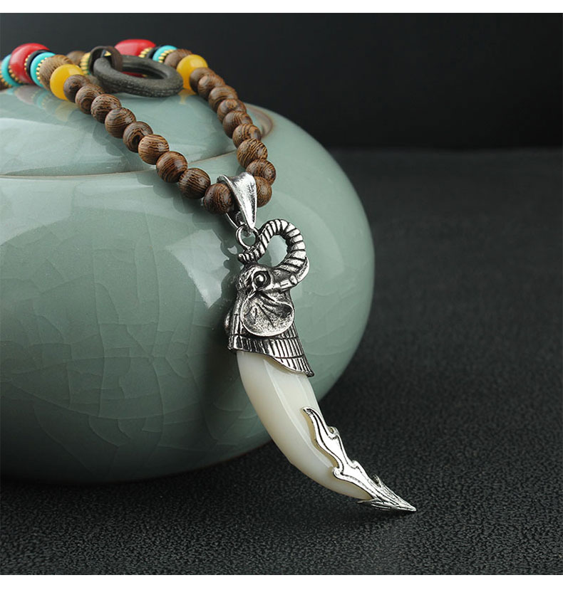 复古民族风仿狼牙吊坠项链木质木珠长款毛衣链男女百搭情侣配饰品复古民族风仿狼牙吊坠项链木质木珠长款毛衣链男女百搭情侣配饰品详情7